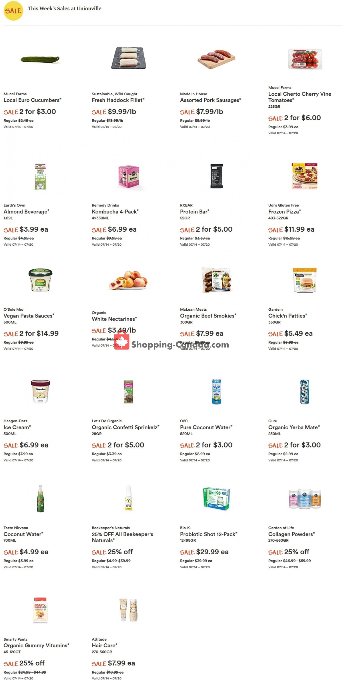 Whole Foods Market flyer from Wednesday July 14, 2021 to Tuesday July 20, 2021 - page 1