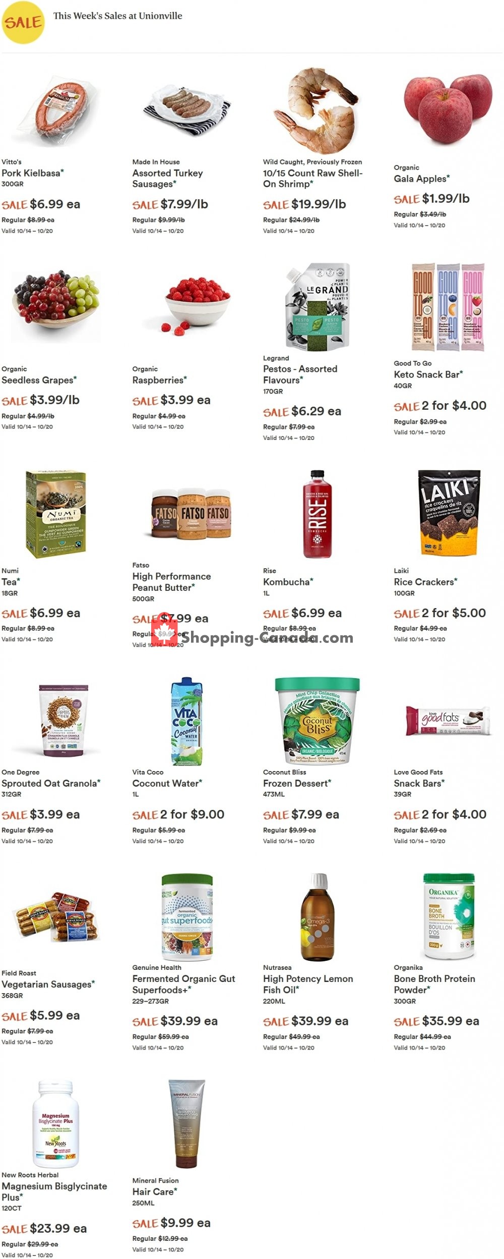 Whole Foods Market flyer from Wednesday October 14, 2020 to Tuesday October 20, 2020 - page 1