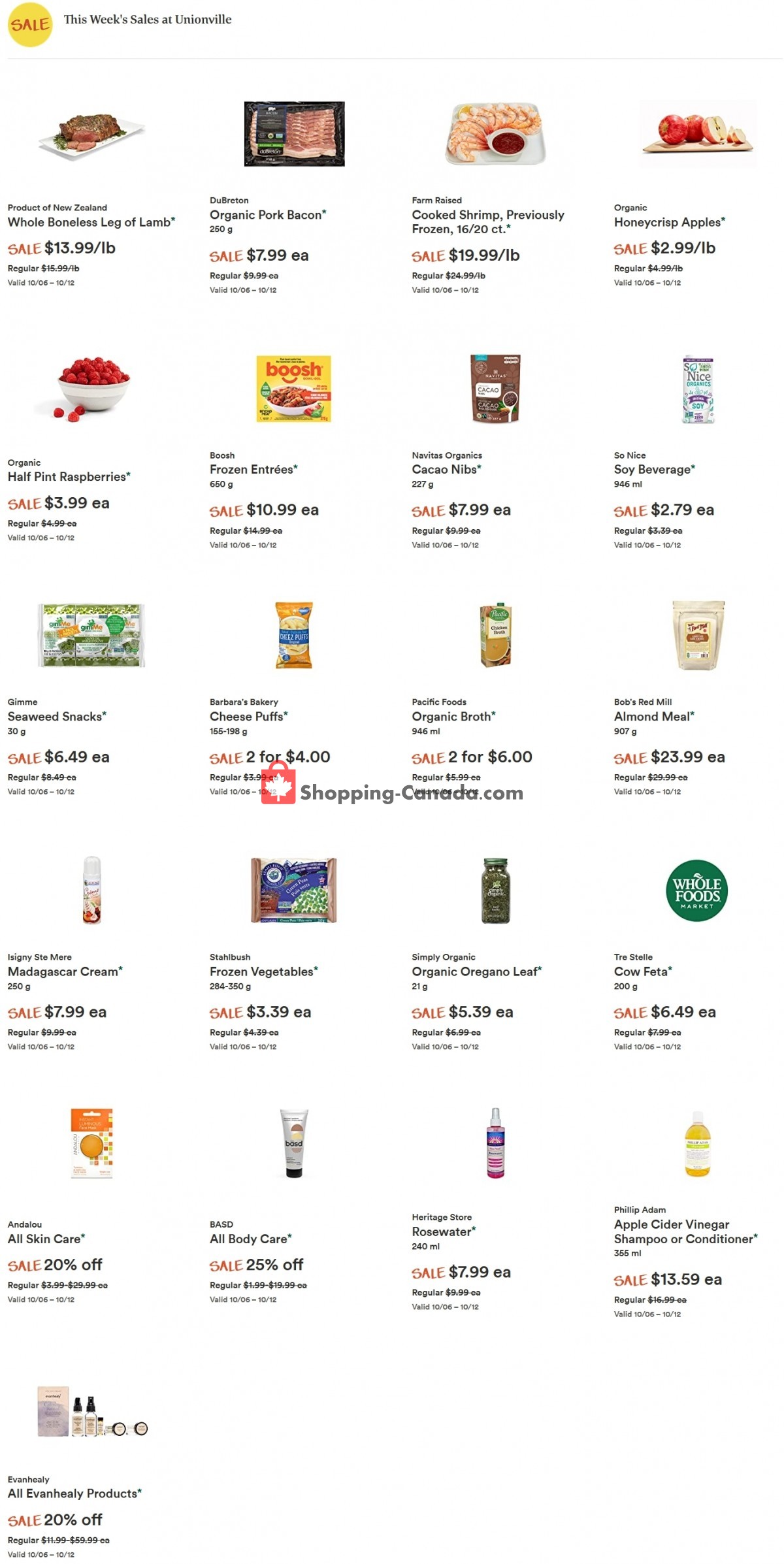 Whole Foods Market flyer from Wednesday October 6, 2021 to Tuesday October 12, 2021 - page 1