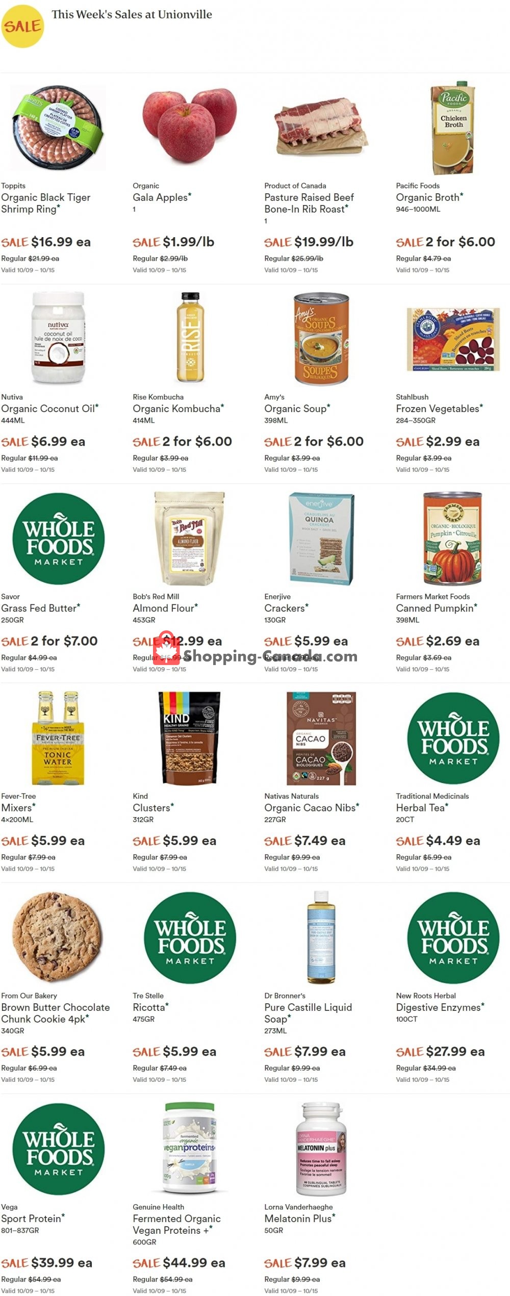 Whole Foods Market flyer from Wednesday October 9, 2019 to Tuesday October 15, 2019 - page 1