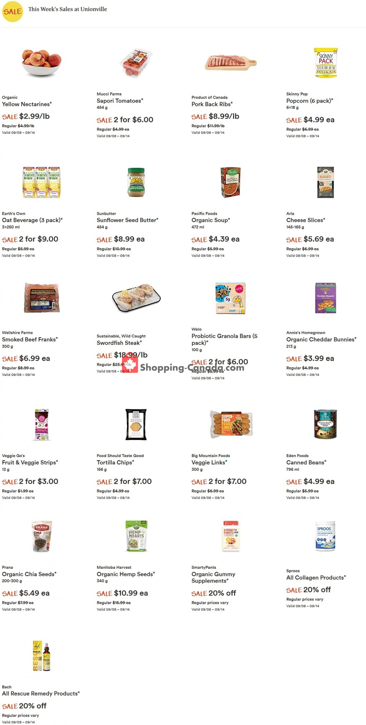 Whole Foods Market flyer from Wednesday September 8, 2021 to Tuesday September 14, 2021 - page 1