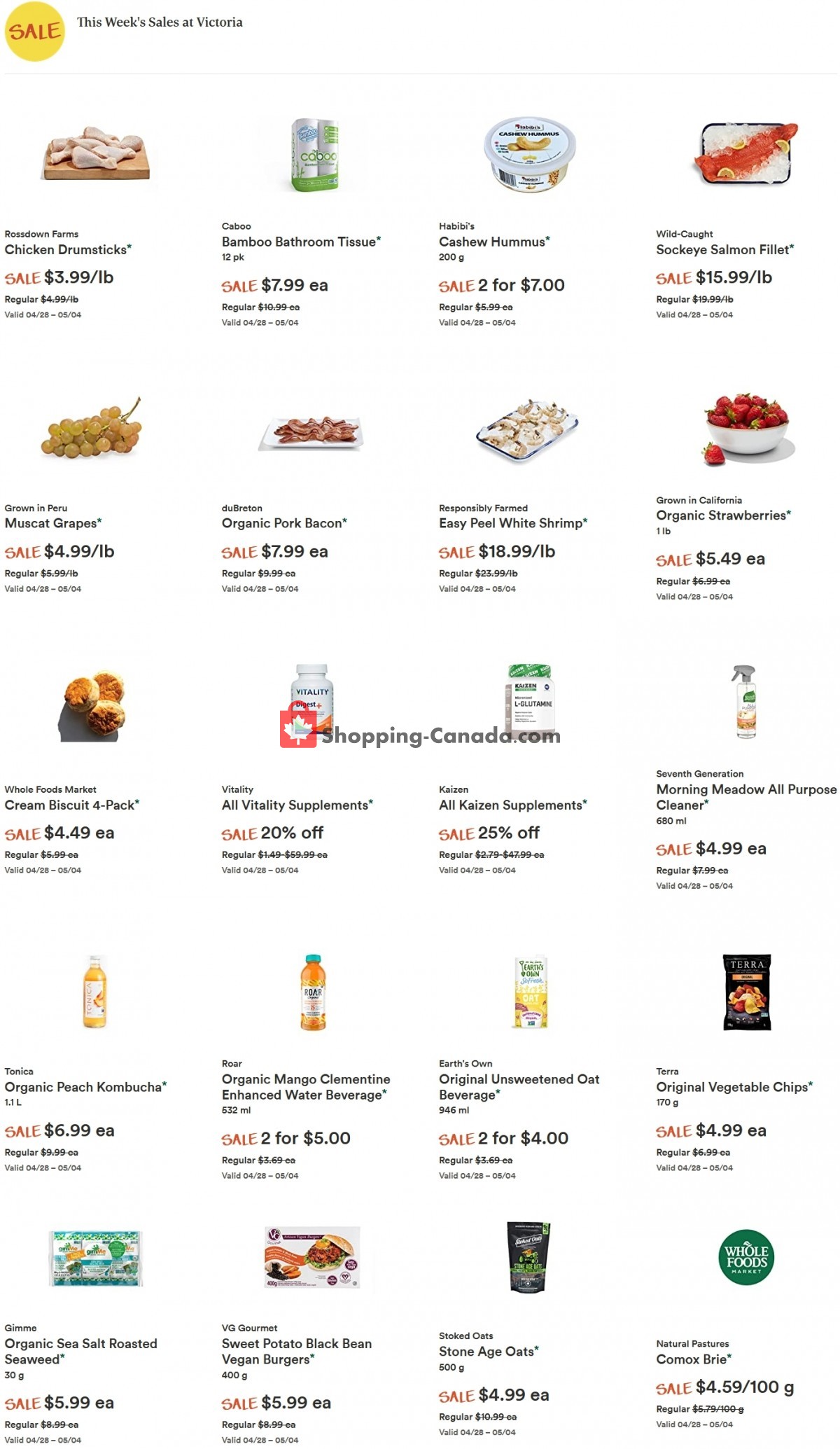 Whole Foods Market flyer from Wednesday April 28, 2021 to Tuesday May 4, 2021 - page 1