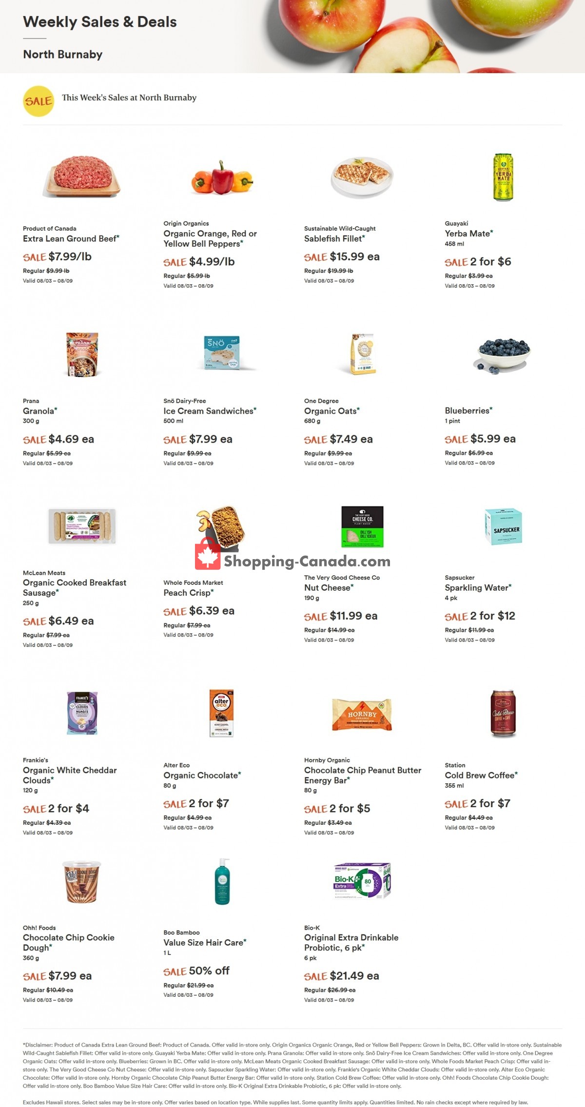 Whole Foods Market Canada, flyer (Weekly Sales & Deals North