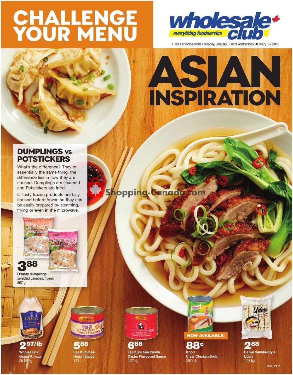Wholesale Club flyer from Thursday January 3, 2019 to Wednesday January 16, 2019 - page 1