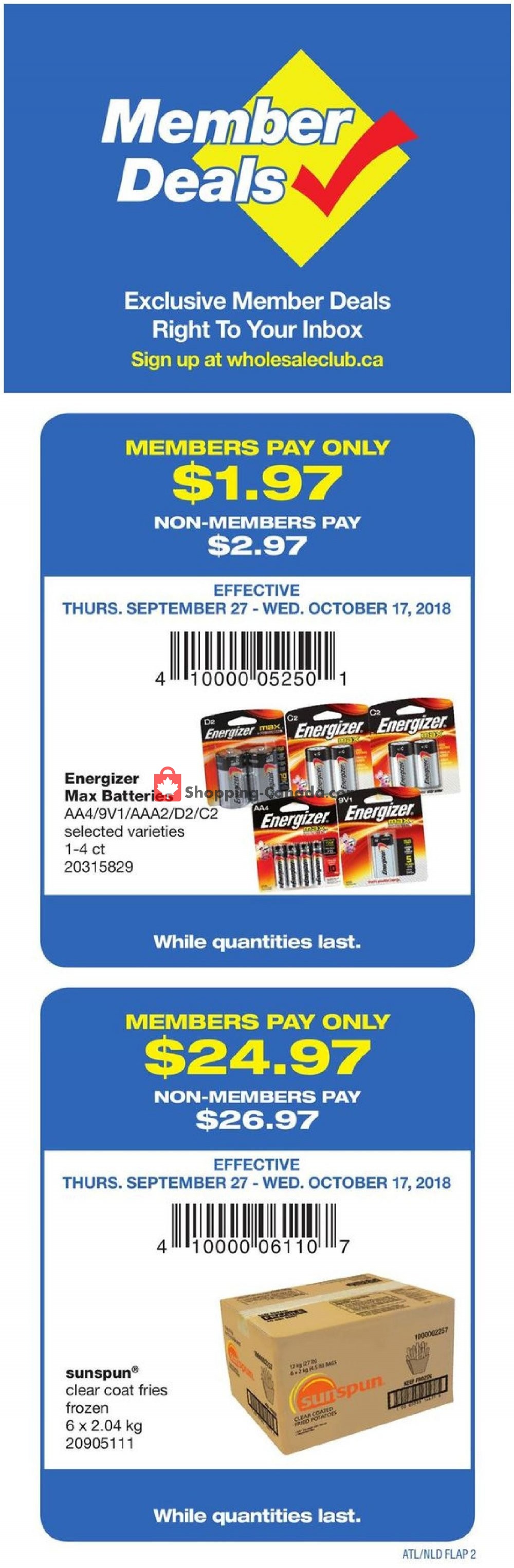Wholesale Club flyer from Thursday September 27, 2018 to Wednesday October 17, 2018 - page 10