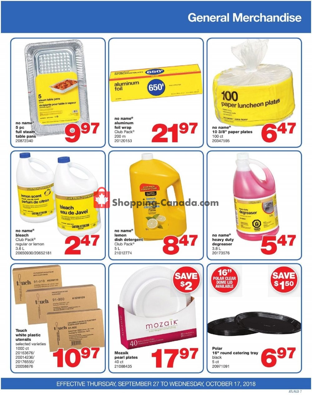 Wholesale Club flyer from Thursday September 27, 2018 to Wednesday October 17, 2018 - page 7
