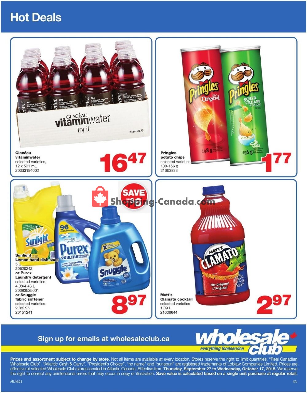 Wholesale Club flyer from Thursday September 27, 2018 to Wednesday October 17, 2018 - page 8