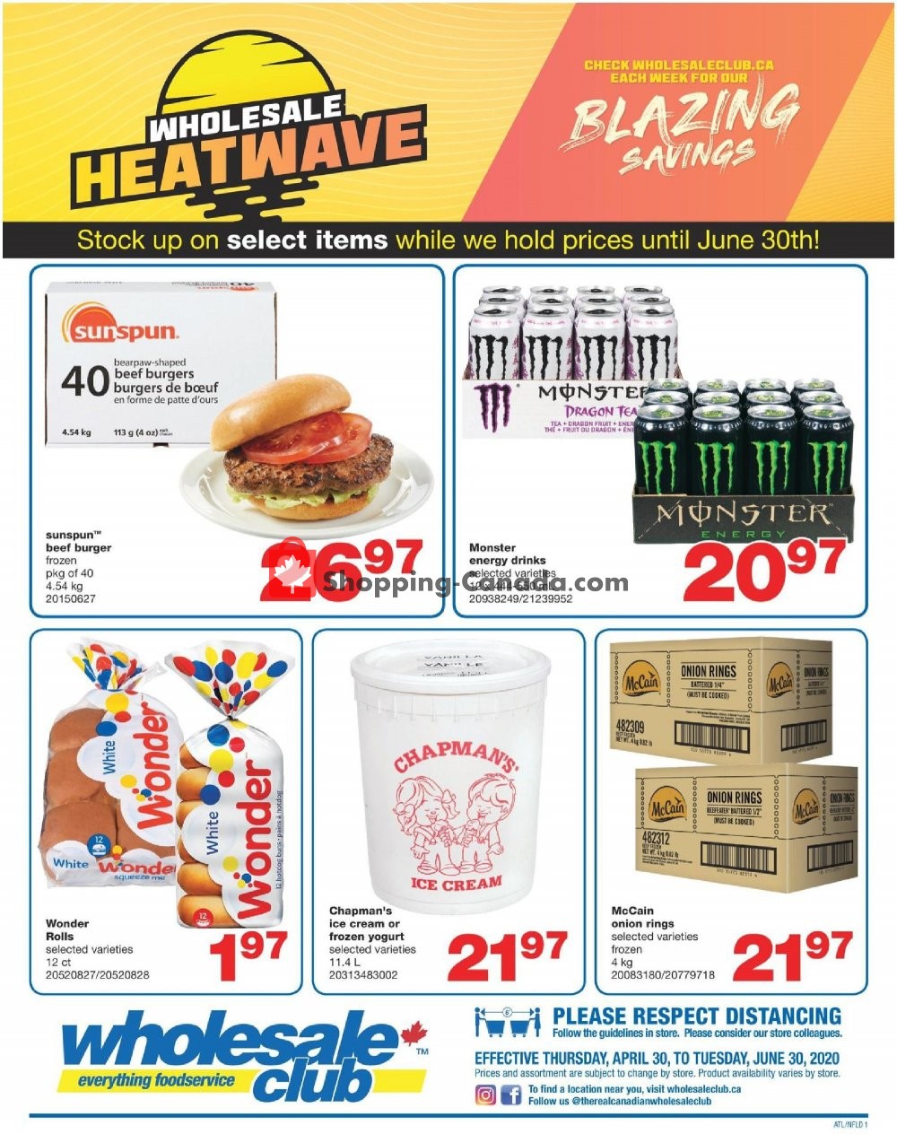Wholesale Club flyer from Thursday April 30, 2020 to Tuesday June 30, 2020 - page 1