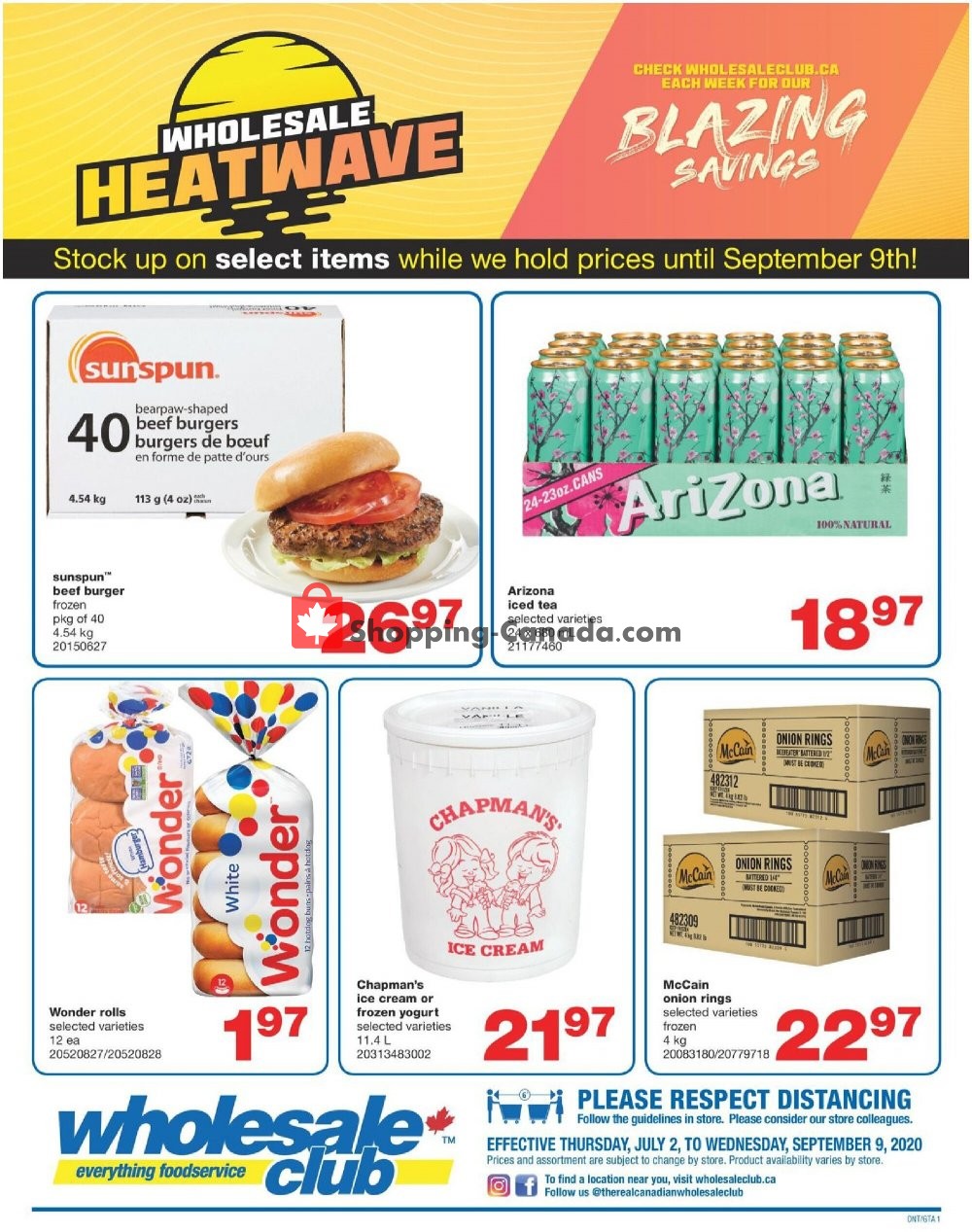 Wholesale Club flyer from Thursday July 2, 2020 to Wednesday September 9, 2020 - page 1