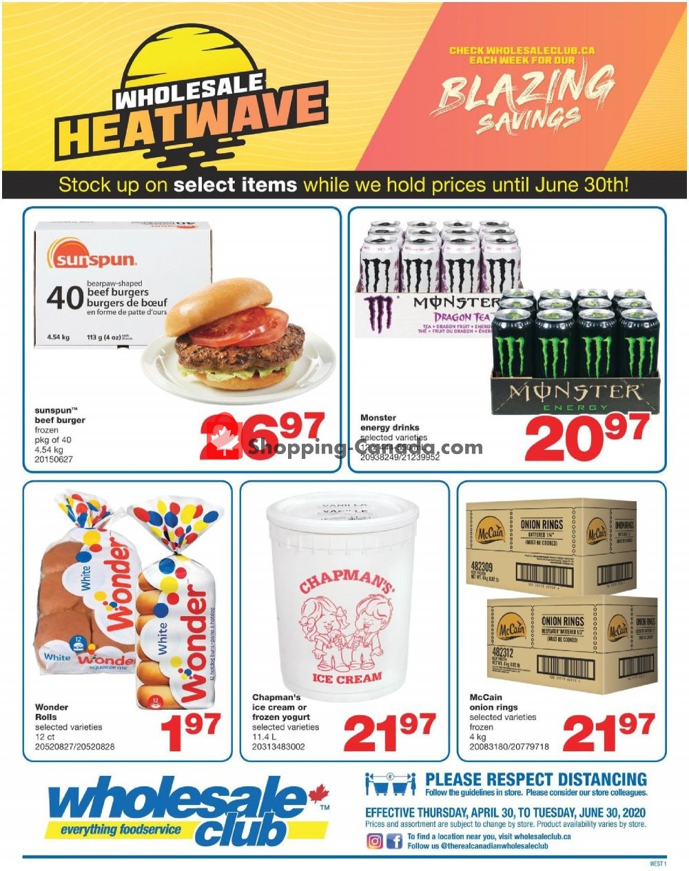 Wholesale Club flyer from Thursday April 30, 2020 to Tuesday June 30, 2020 - page 1