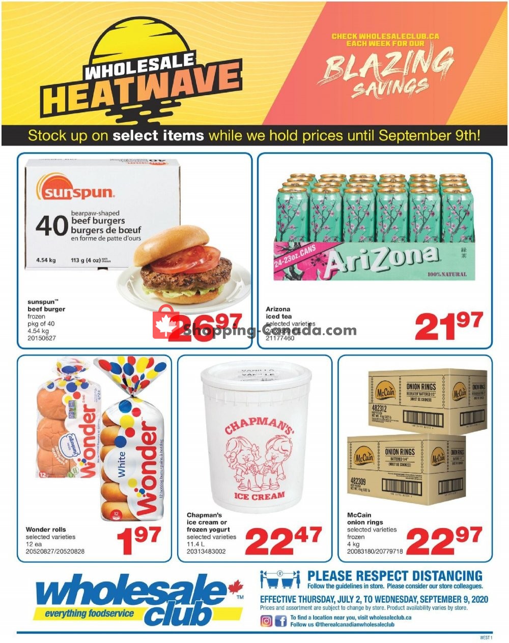 Wholesale Club flyer from Thursday July 2, 2020 to Wednesday September 9, 2020 - page 1