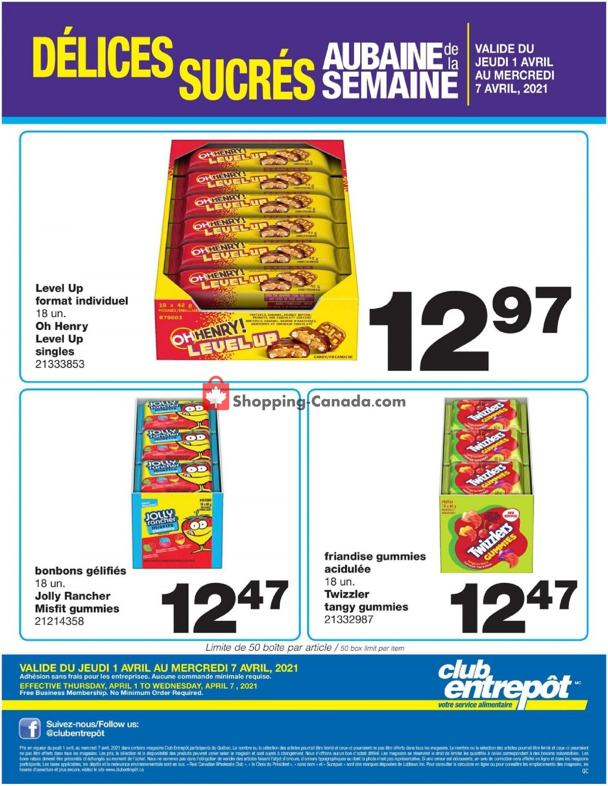 Wholesale Club flyer from Thursday April 1, 2021 to Wednesday April 7, 2021 - page 1