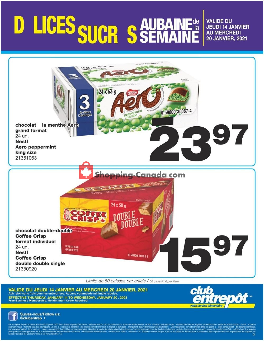 Wholesale Club flyer from Thursday January 14, 2021 to Wednesday January 20, 2021 - page 1