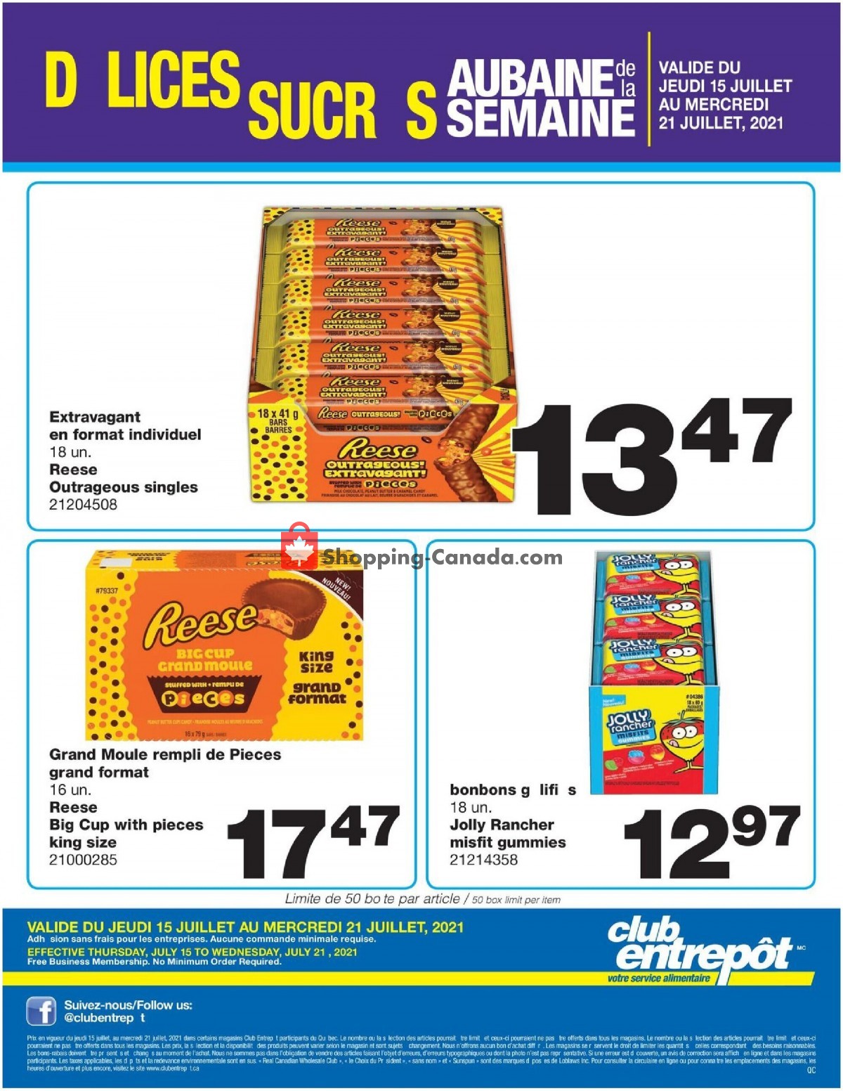 Wholesale Club flyer from Thursday July 15, 2021 to Wednesday July 21, 2021 - page 1