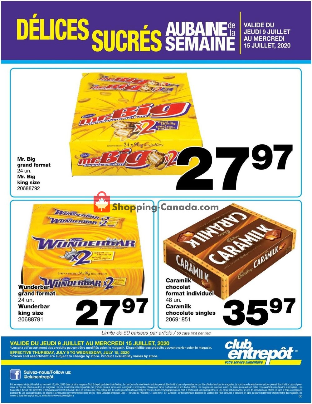 Wholesale Club flyer from Thursday July 9, 2020 to Wednesday July 15, 2020 - page 1