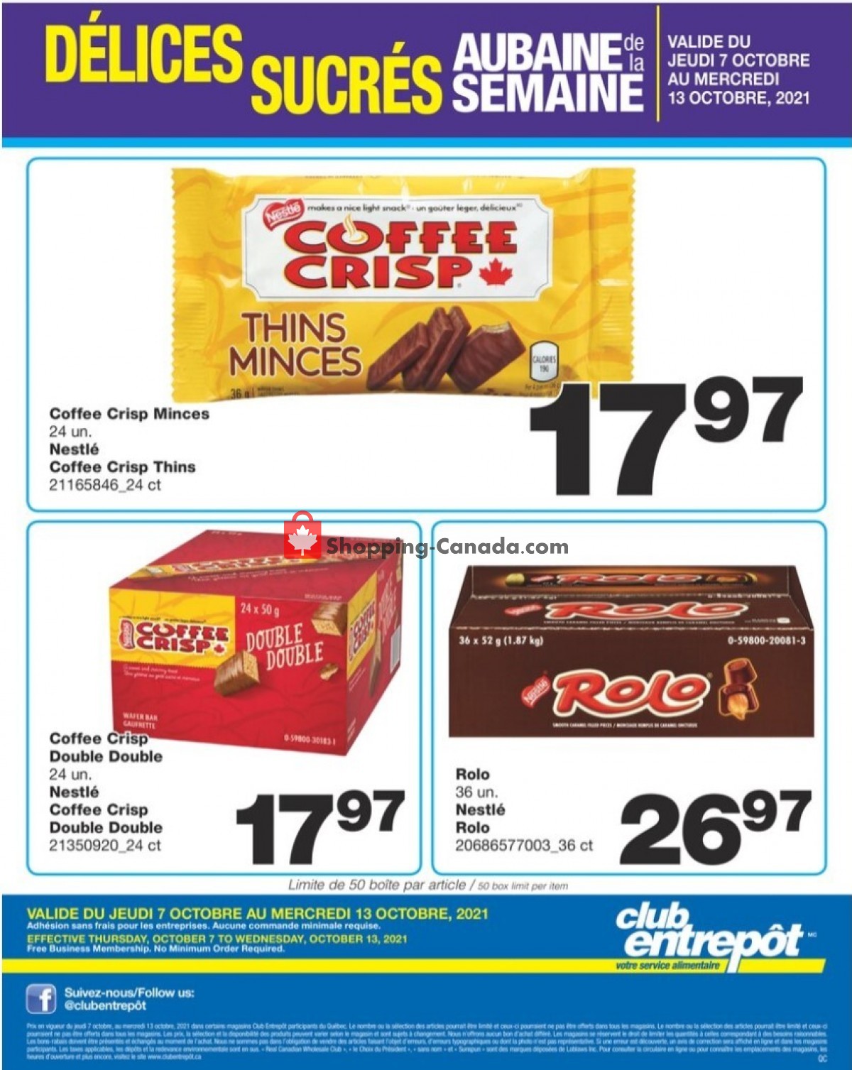 Wholesale Club flyer from Thursday October 7, 2021 to Wednesday October 13, 2021 - page 1