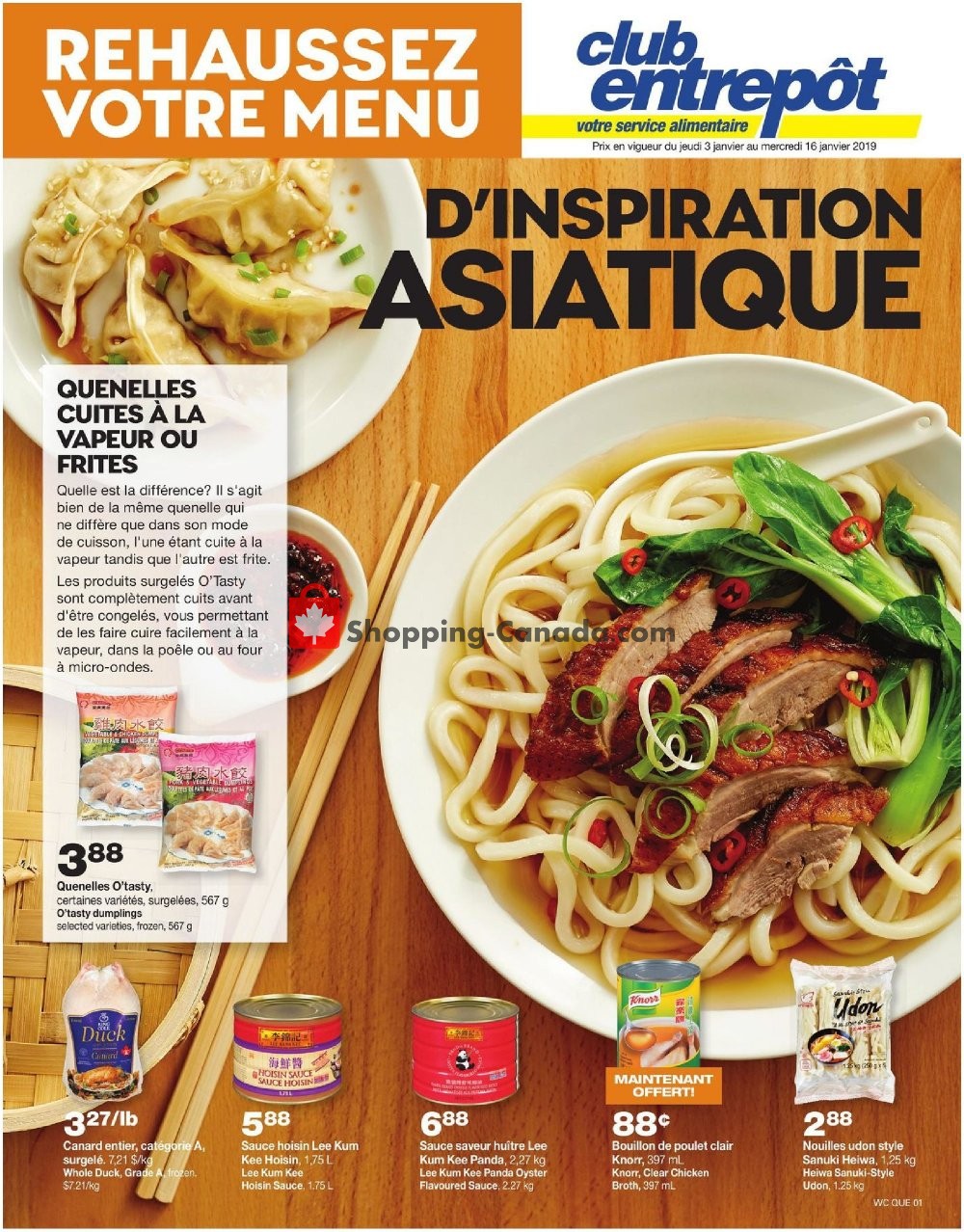 Wholesale Club flyer from Thursday January 3, 2019 to Wednesday January 16, 2019 - page 1