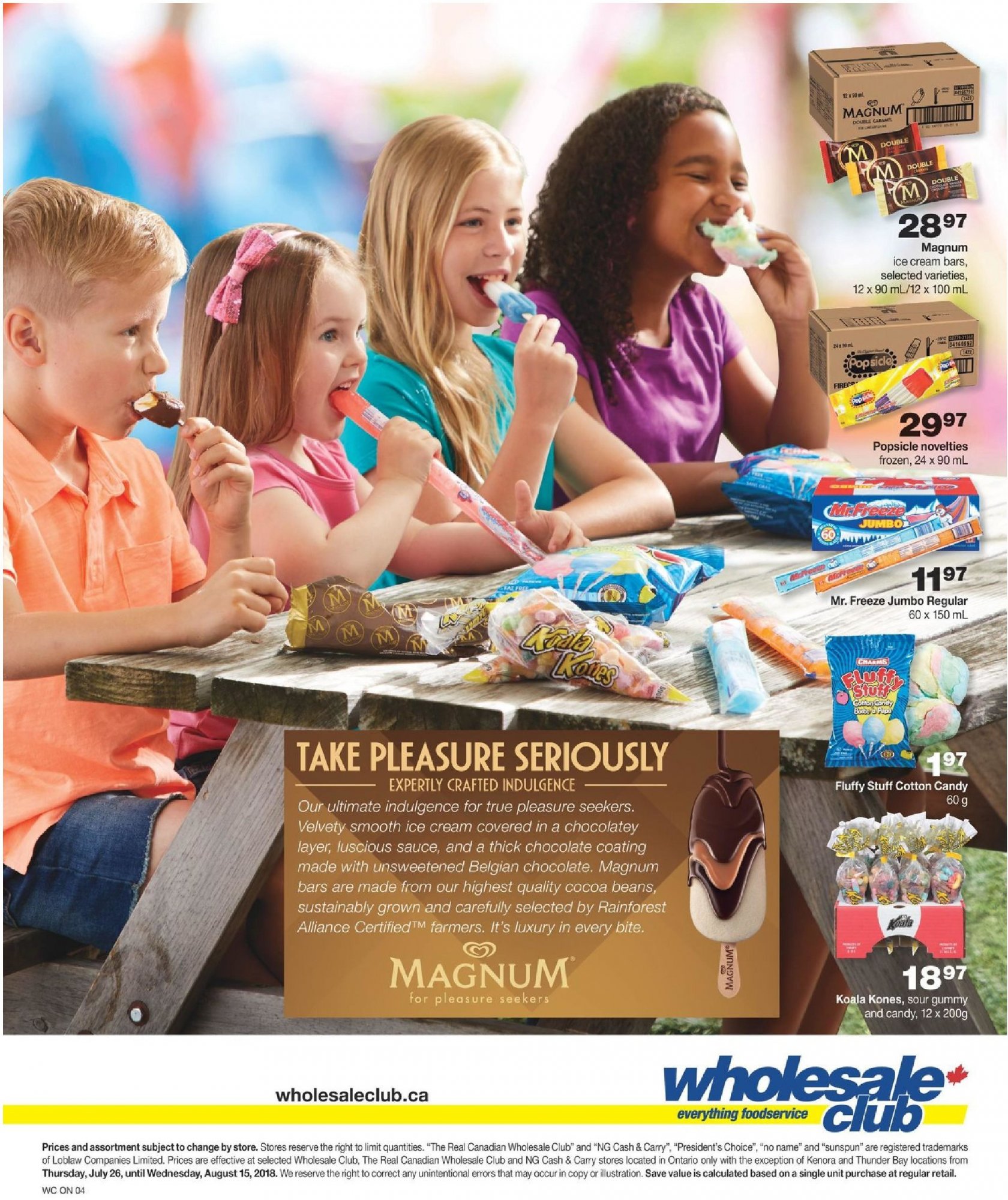 Wholesale Club flyer from Thursday July 26, 2018 to Wednesday August 15, 2018 - page 4