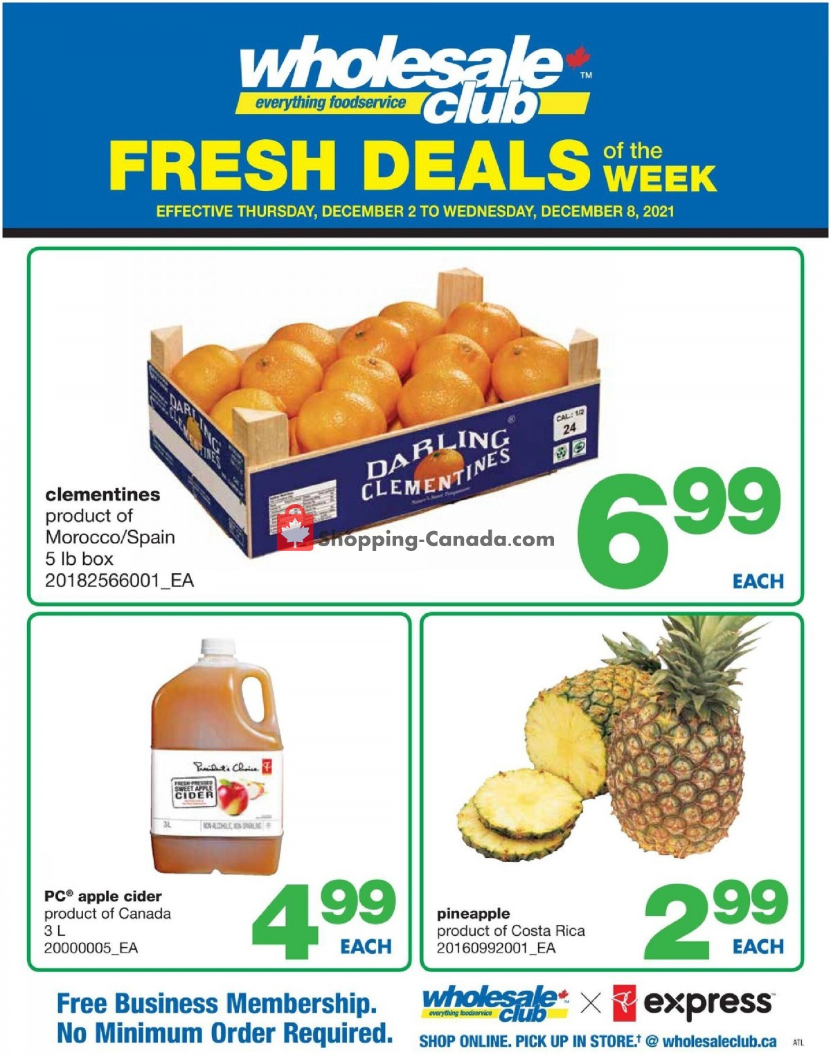 Wholesale Club flyer from Thursday December 2, 2021 to Wednesday December 8, 2021 - page 1