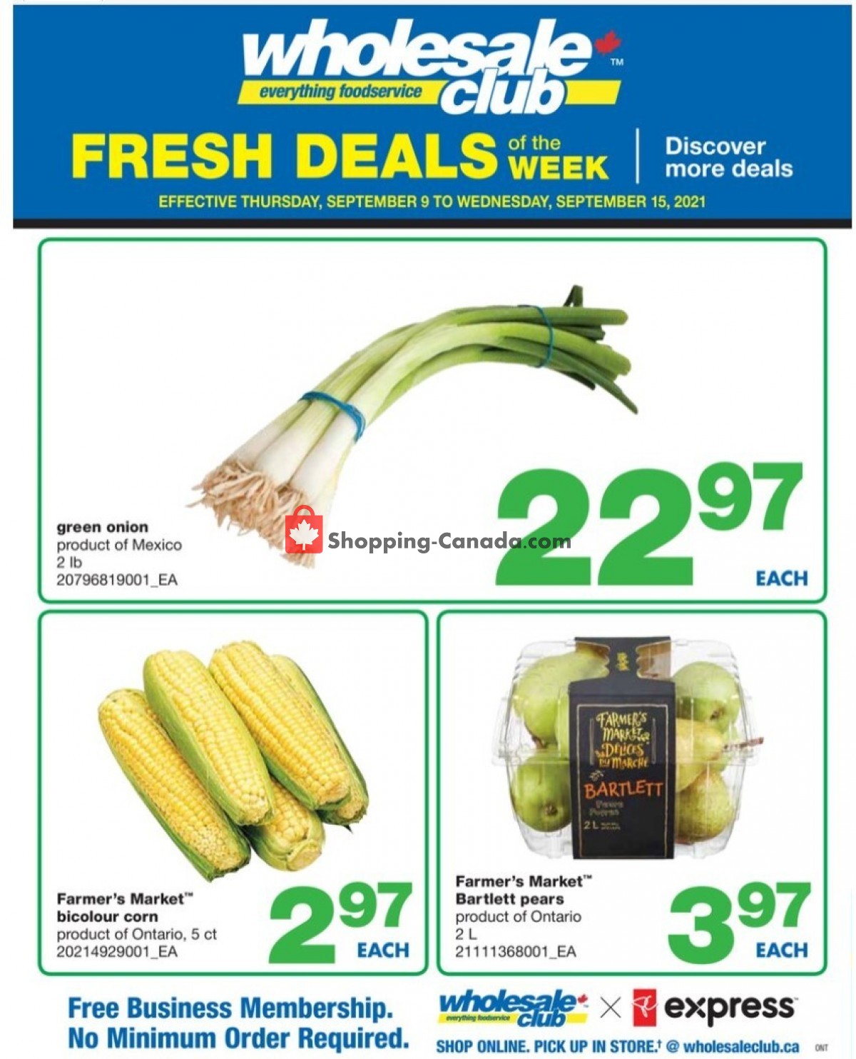 Wholesale Club flyer from Thursday September 9, 2021 to Wednesday September 15, 2021 - page 1