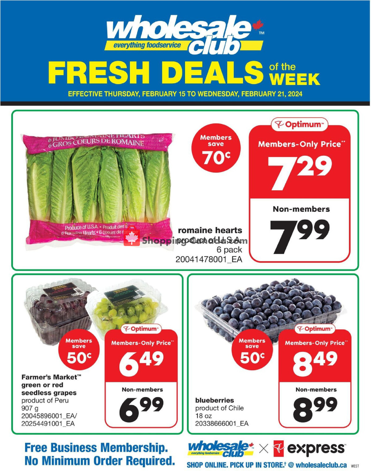 Wholesale Club flyer from Thursday February 15, 2024 to Wednesday February 21, 2024 - page 1