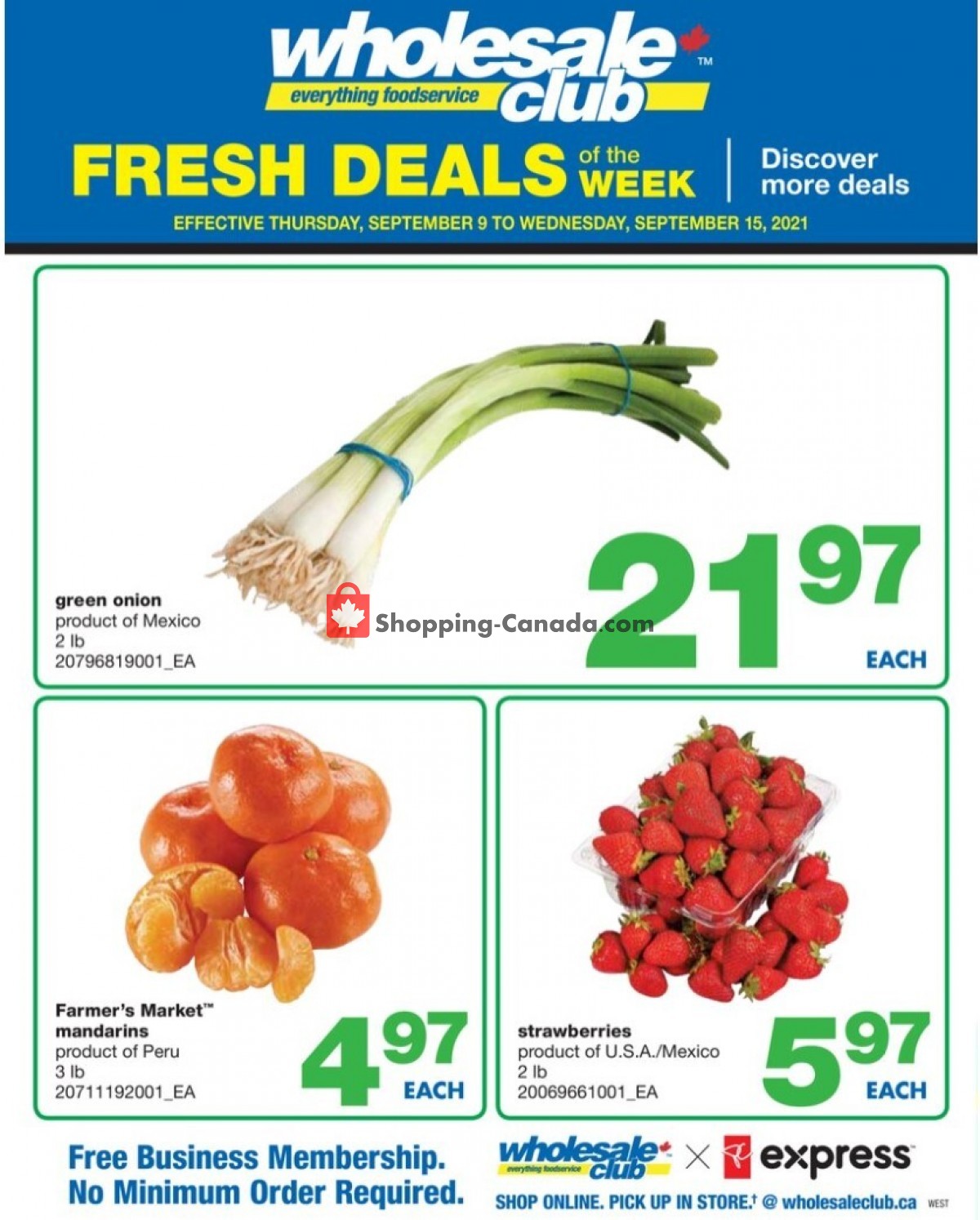 Wholesale Club flyer from Thursday September 9, 2021 to Wednesday September 15, 2021 - page 1