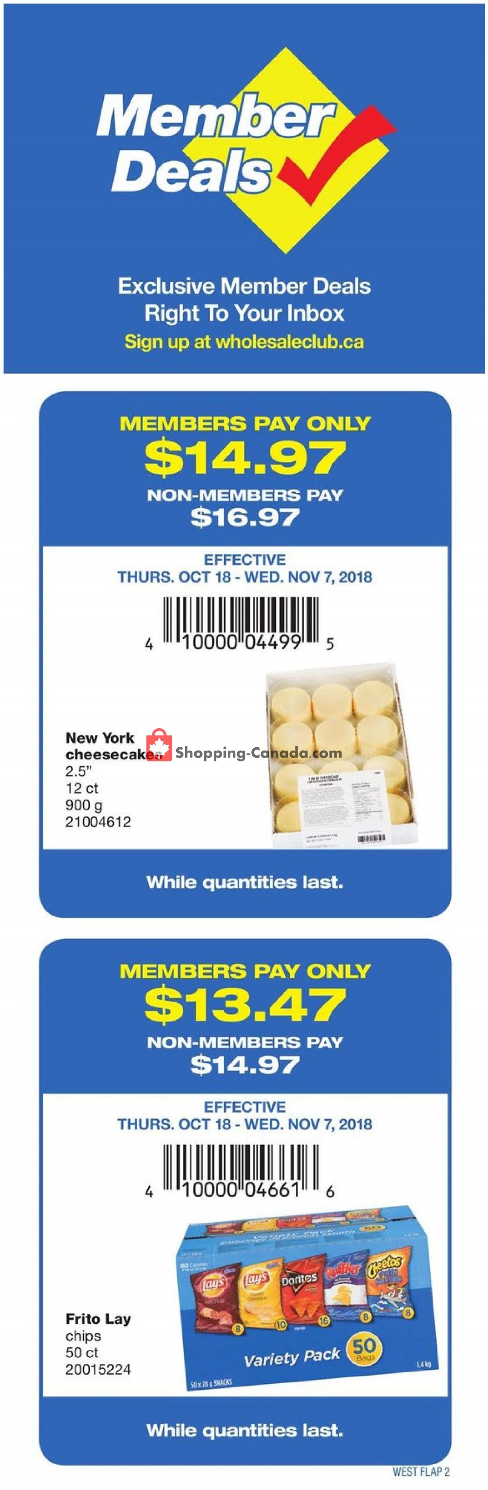 Wholesale Club flyer from Thursday October 18, 2018 to Wednesday November 7, 2018 - page 10