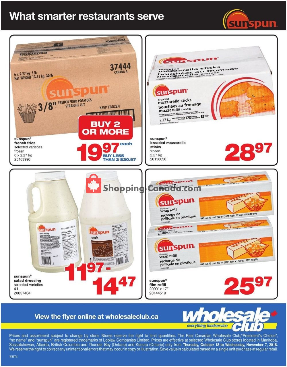 Wholesale Club flyer from Thursday October 18, 2018 to Wednesday November 7, 2018 - page 8