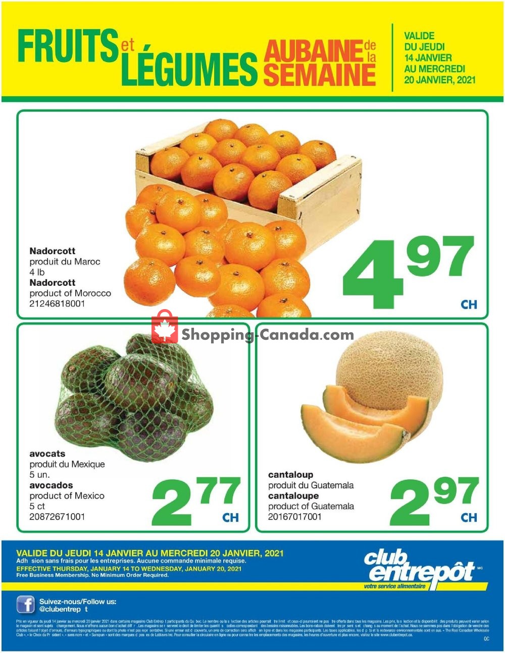 Wholesale Club flyer from Thursday January 14, 2021 to Wednesday January 20, 2021 - page 1
