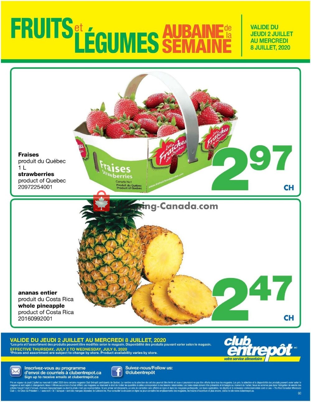 Wholesale Club flyer from Thursday July 2, 2020 to Wednesday July 8, 2020 - page 1