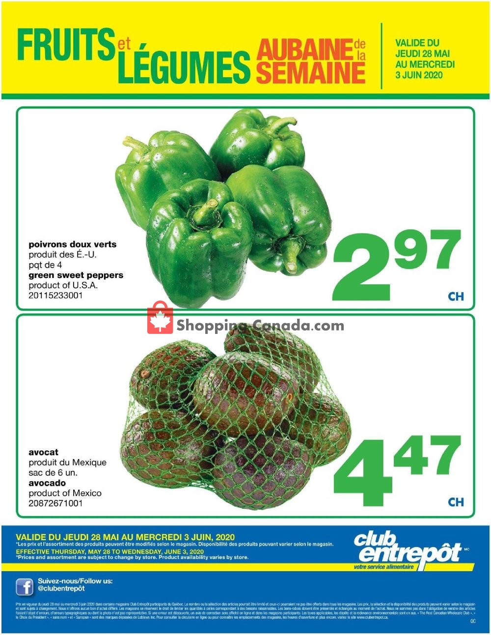 Wholesale Club flyer from Thursday May 28, 2020 to Wednesday June 3, 2020 - page 1