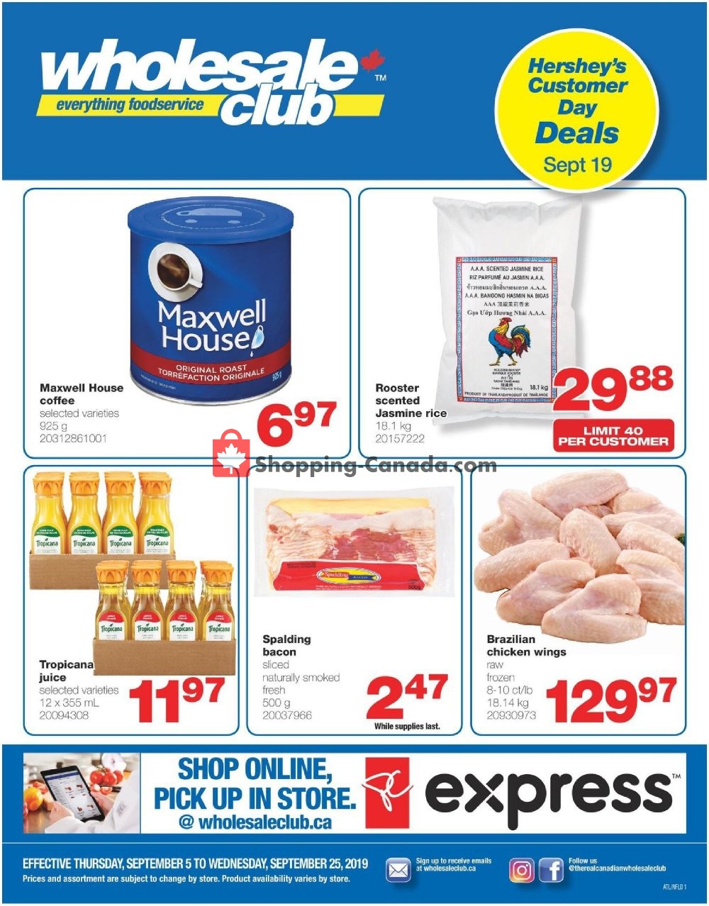 Wholesale Club flyer from Thursday September 5, 2019 to Wednesday September 25, 2019 - page 1