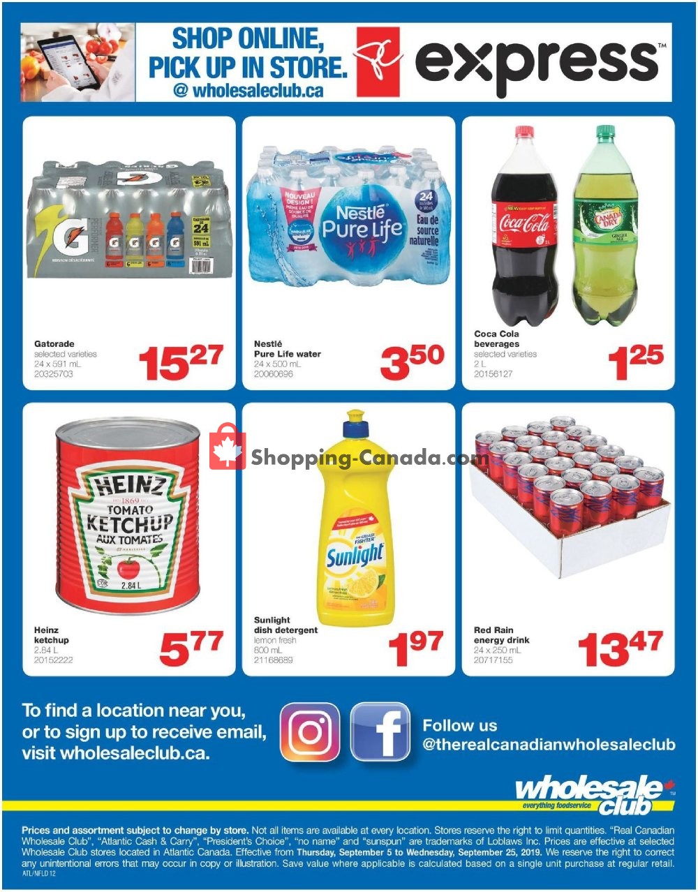 Wholesale Club flyer from Thursday September 5, 2019 to Wednesday September 25, 2019 - page 12