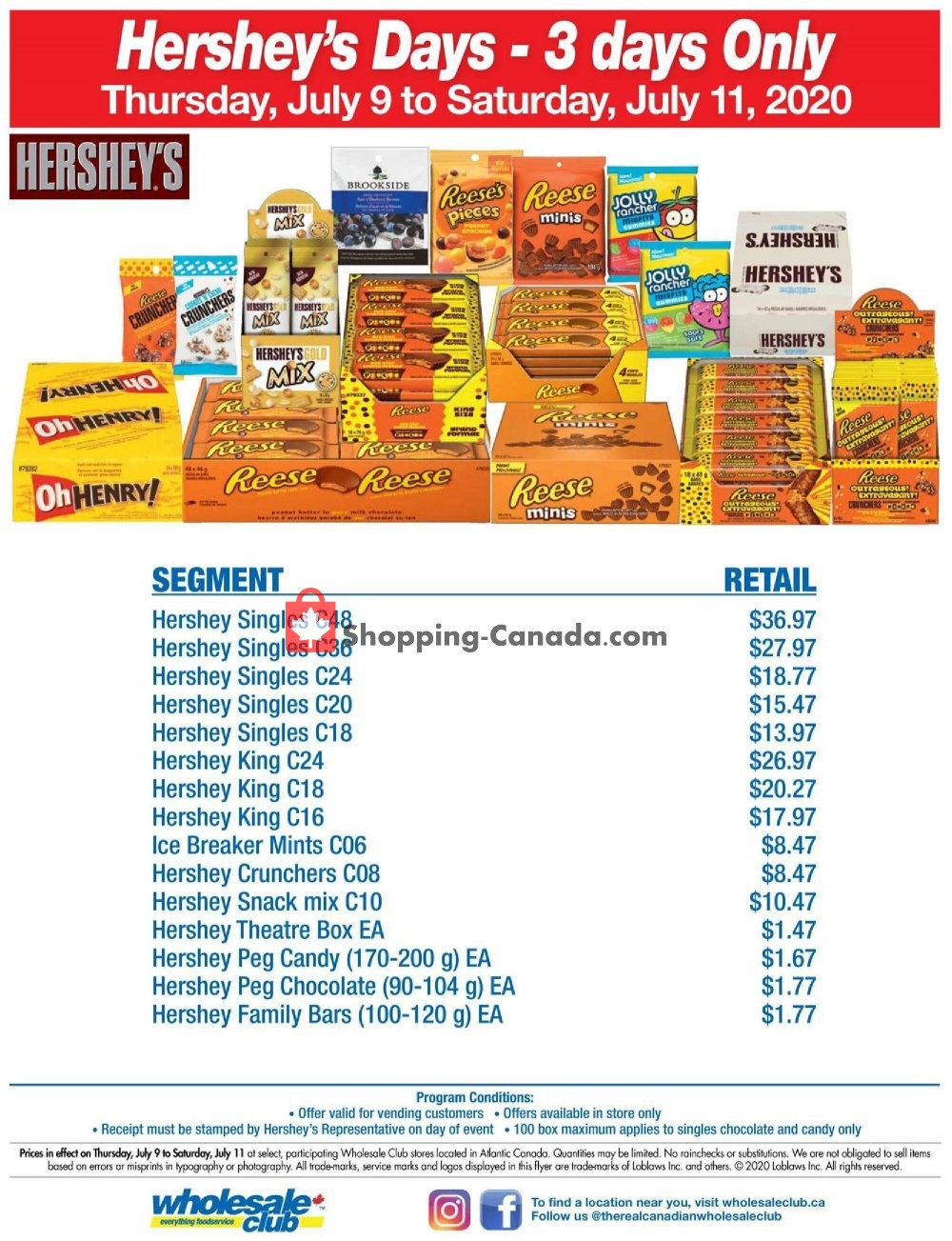 Wholesale Club flyer from Thursday July 9, 2020 to Saturday July 11, 2020 - page 1