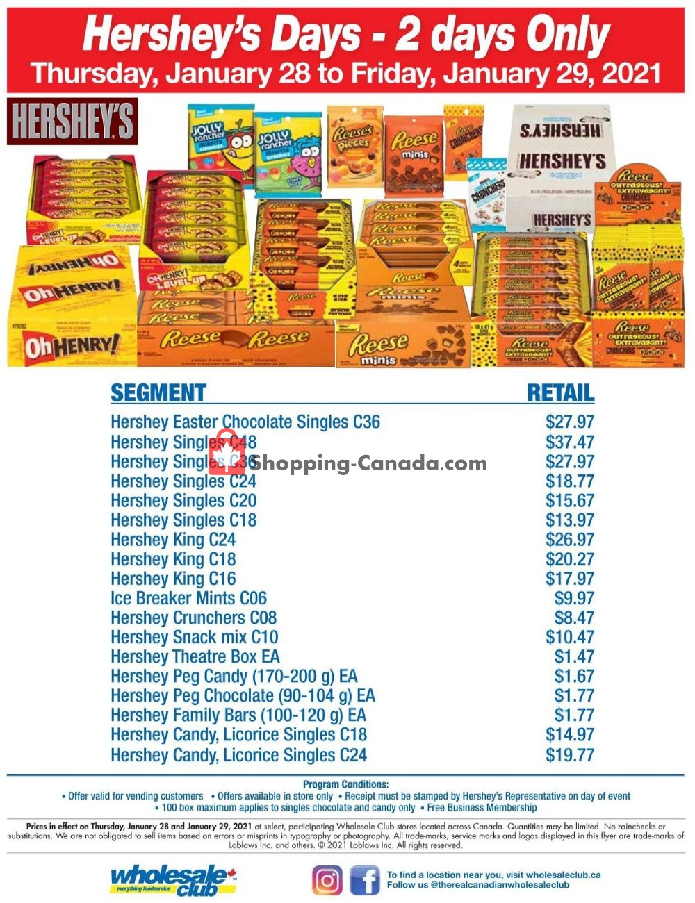 Wholesale Club flyer from Thursday January 28, 2021 to Friday January 29, 2021 - page 1