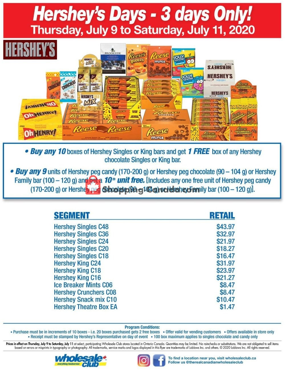 Wholesale Club flyer from Thursday July 9, 2020 to Saturday July 11, 2020 - page 1