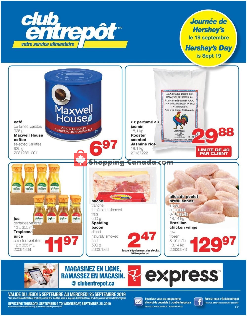 Wholesale Club flyer from Thursday September 5, 2019 to Wednesday September 25, 2019 - page 1