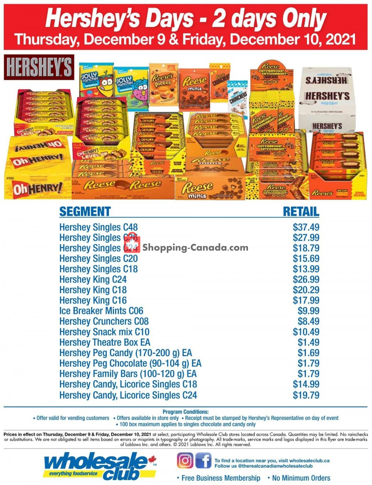 Wholesale Club flyer from Thursday December 9, 2021 to Friday December 10, 2021 - page 1