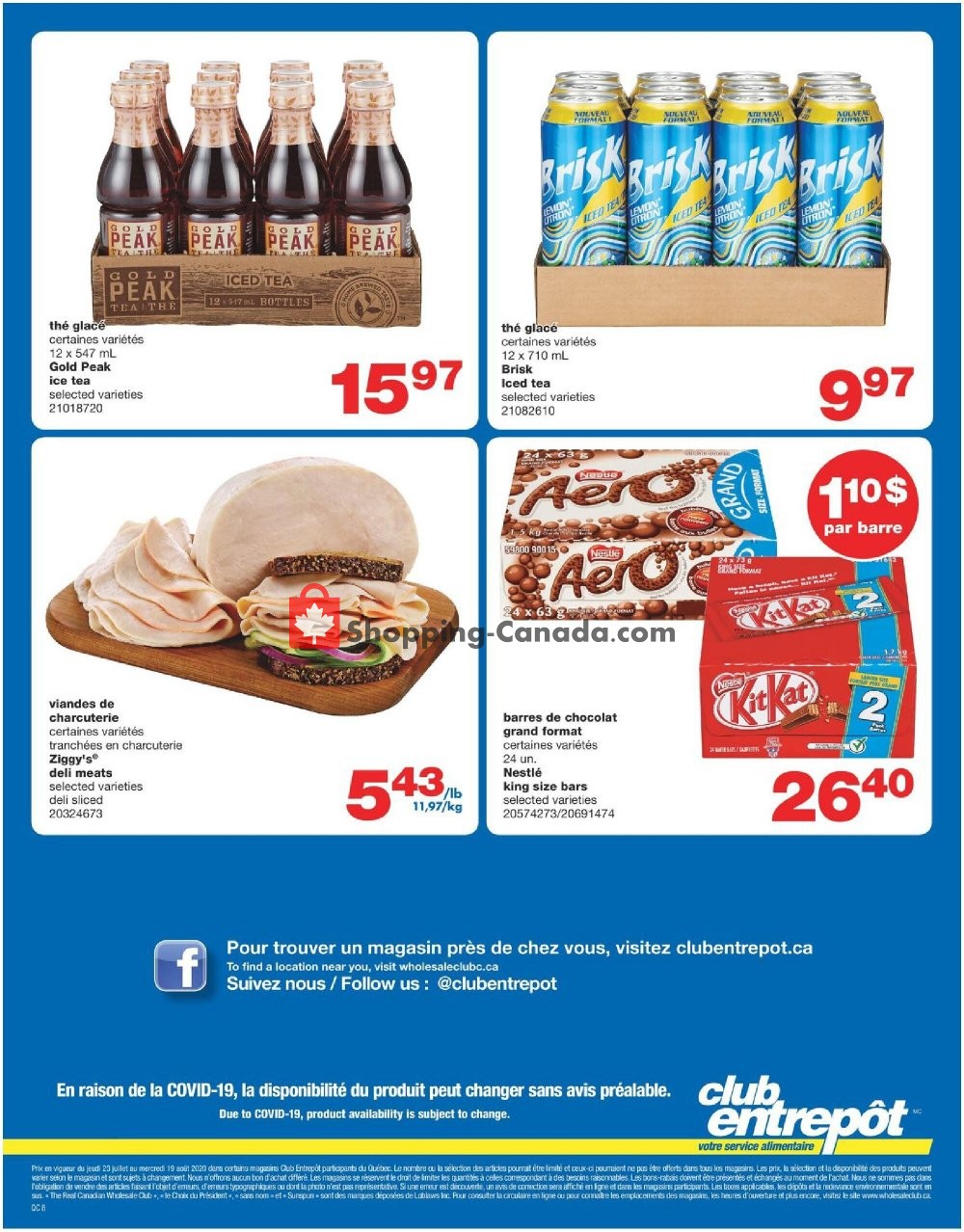 Wholesale Club flyer from Thursday July 23, 2020 to Wednesday August 19, 2020 - page 8