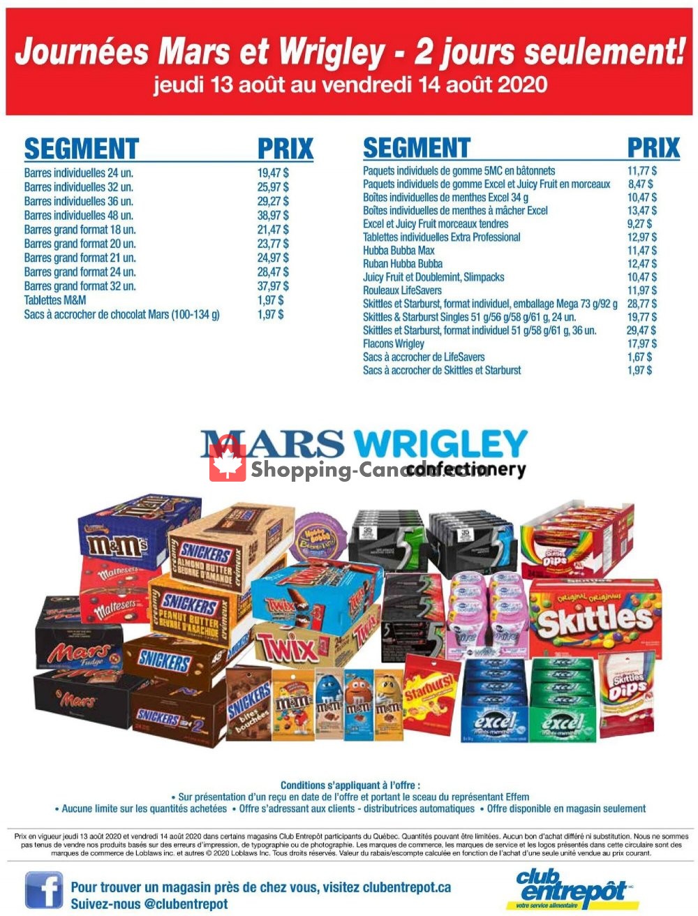 Wholesale Club flyer from Thursday August 13, 2020 to Friday August 14, 2020 - page 1