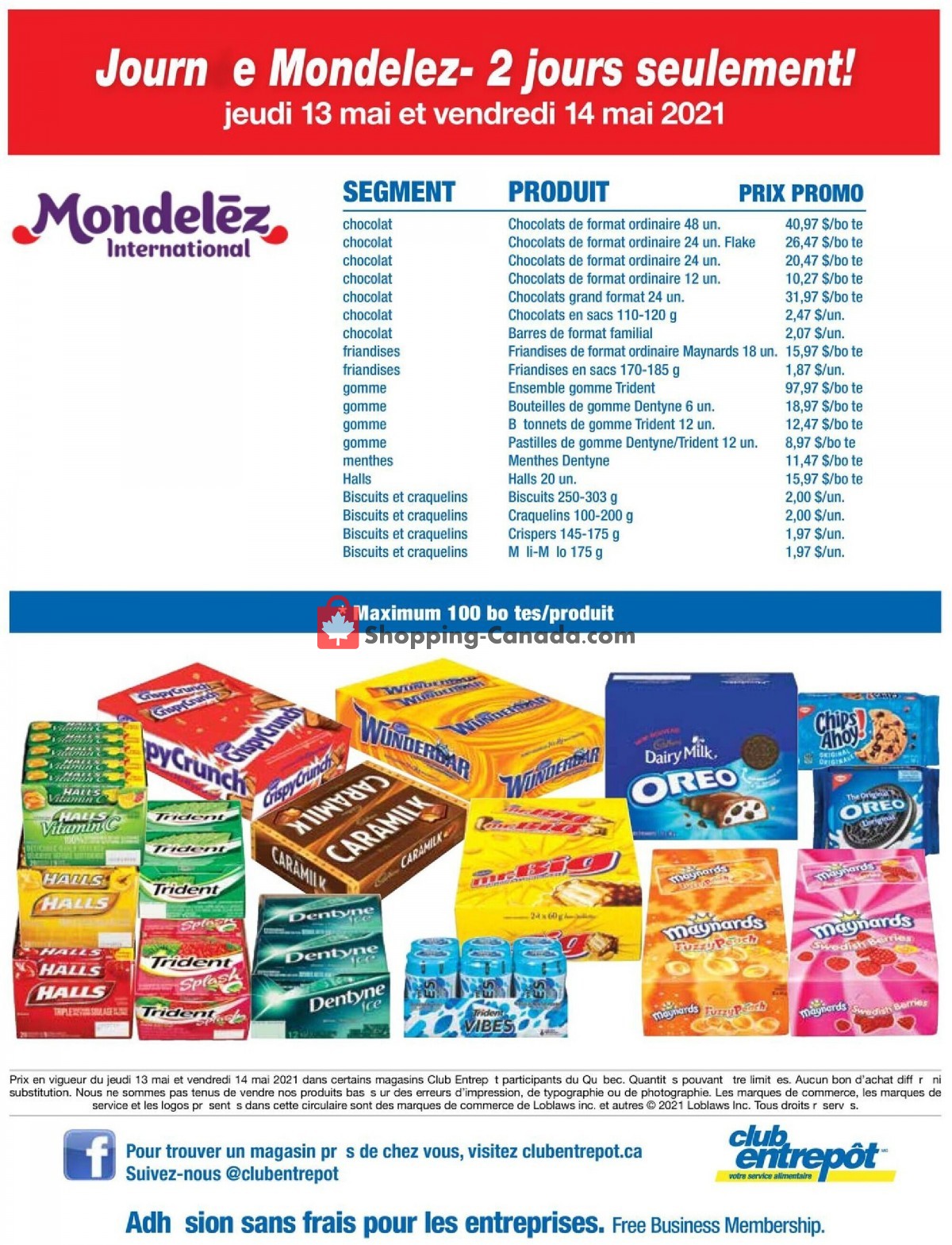 Wholesale Club flyer from Thursday May 13, 2021 to Friday May 14, 2021 - page 1