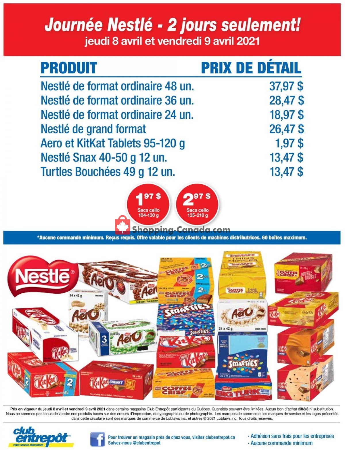 Wholesale Club flyer from Thursday April 8, 2021 to Thursday April 8, 2021 - page 1