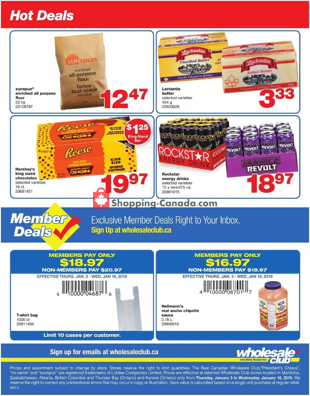 Wholesale Club flyer from Thursday January 3, 2019 to Wednesday January 16, 2019 - page 8