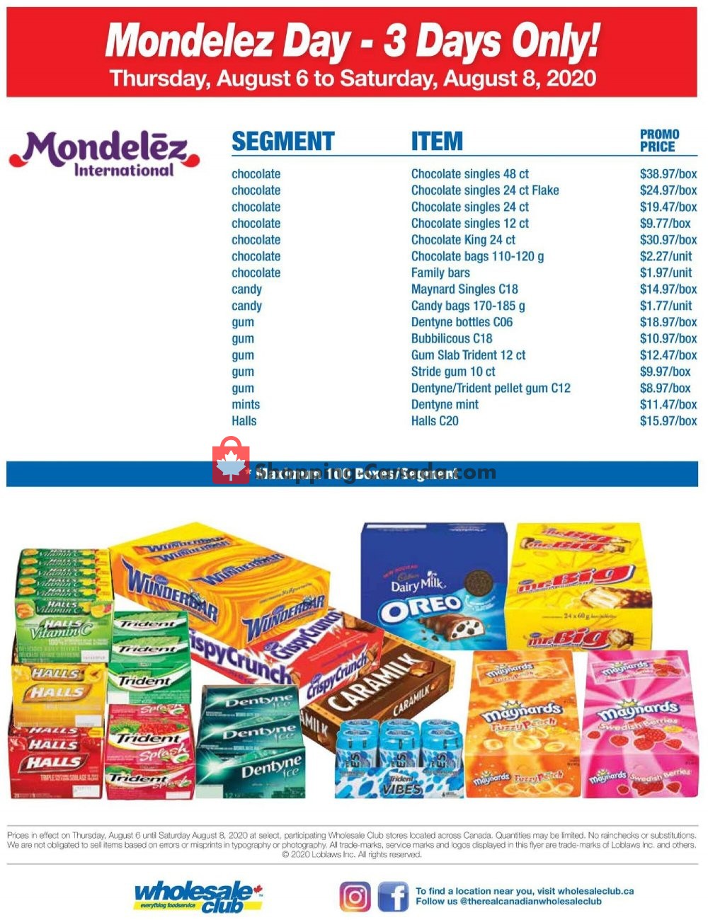 Wholesale Club flyer from Thursday August 6, 2020 to Saturday August 8, 2020 - page 1