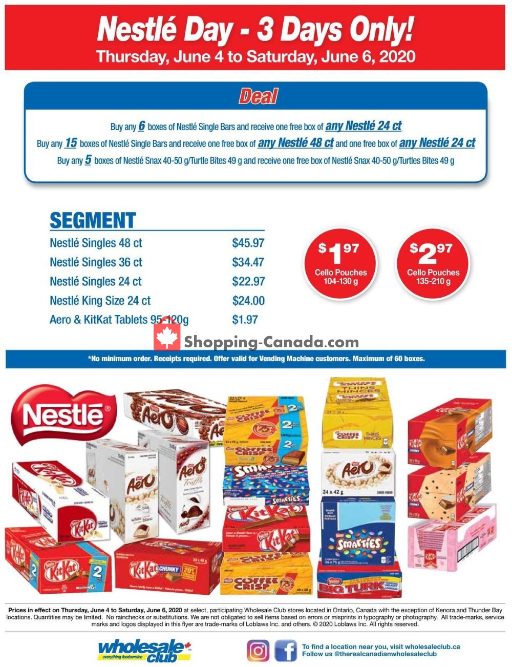 Wholesale Club flyer from Thursday June 4, 2020 to Saturday June 6, 2020 - page 1