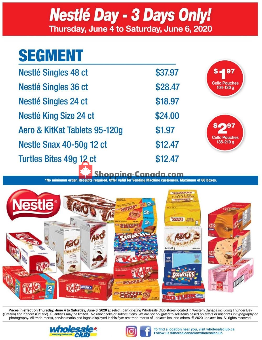 Wholesale Club flyer from Thursday June 4, 2020 to Saturday June 6, 2020 - page 1