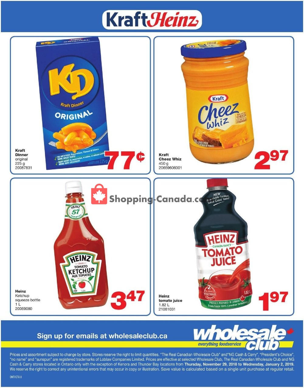 Wholesale Club flyer from Thursday November 29, 2018 to Wednesday January 2, 2019 - page 8