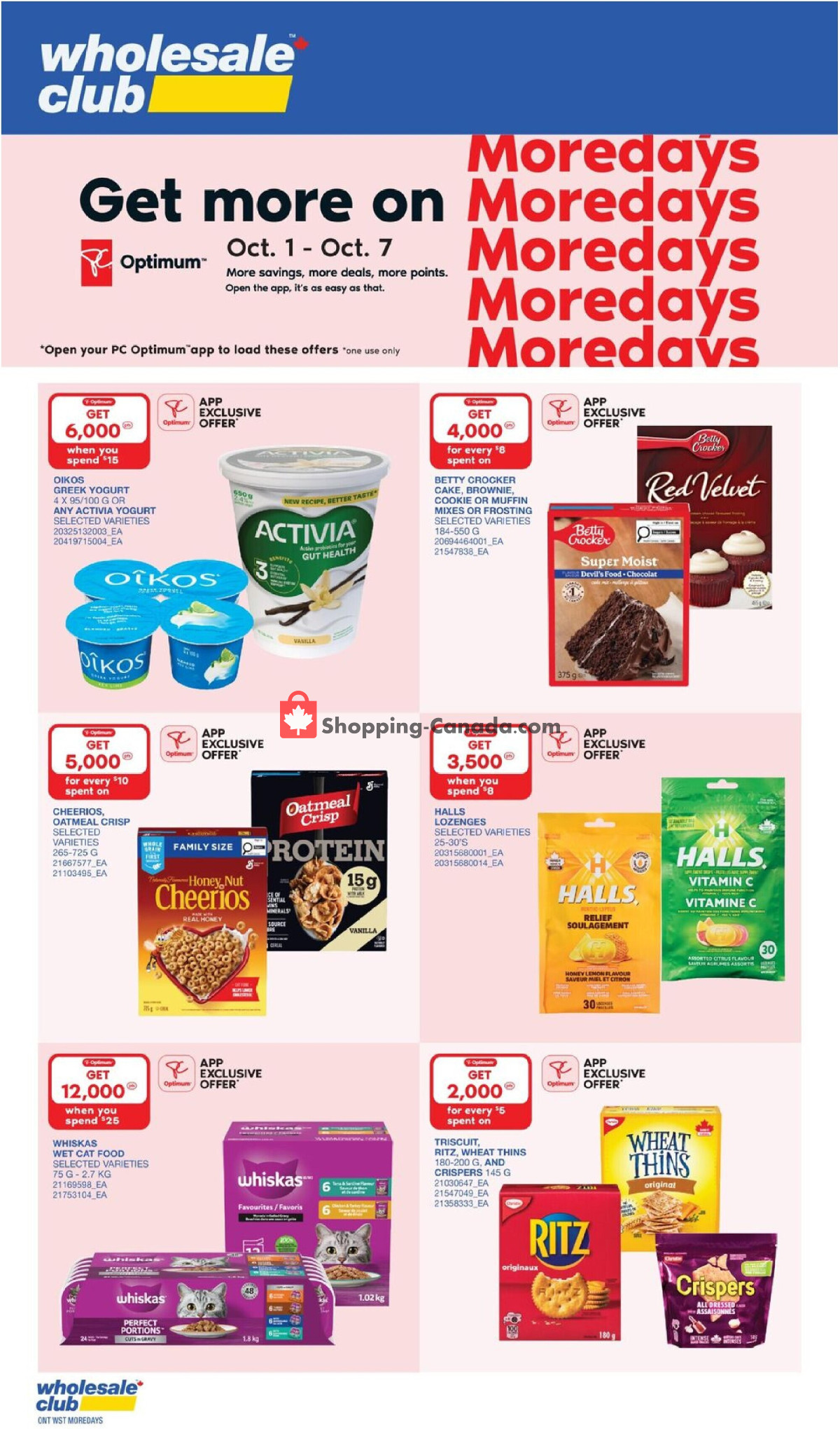 Wholesale Club flyer from Thursday October 1, 2026 to Wednesday October 21, 2026 - page 9