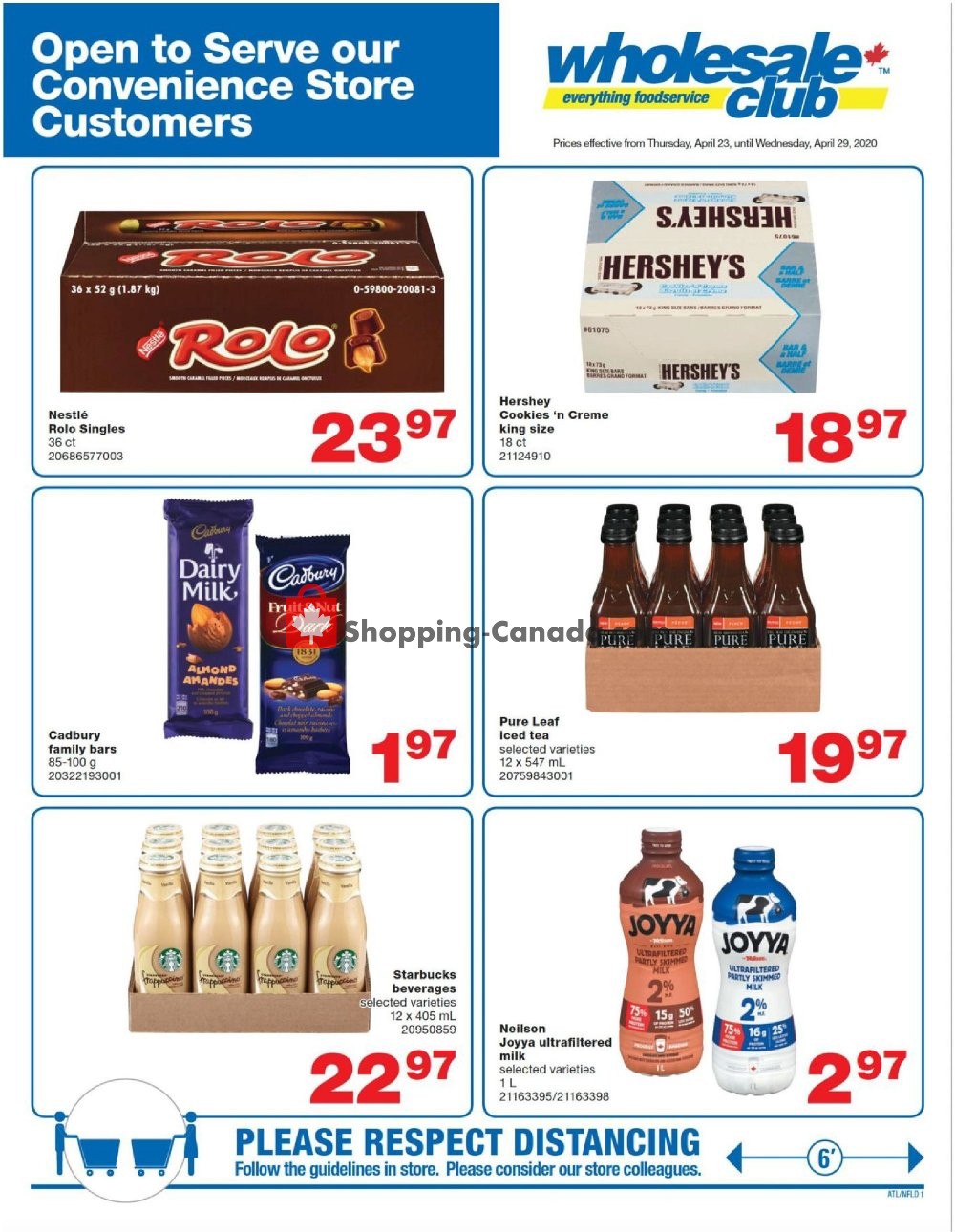 Wholesale Club flyer from Thursday April 23, 2020 to Wednesday April 29, 2020 - page 1