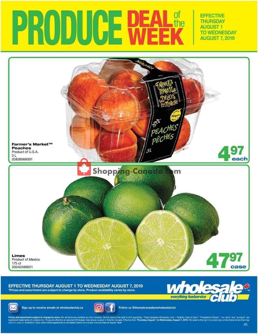Wholesale Club flyer from Thursday August 1, 2019 to Wednesday August 7, 2019 - page 1